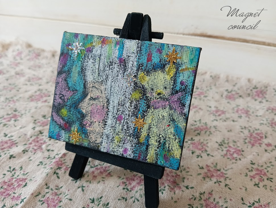 夢見る黒いミニキャンバス