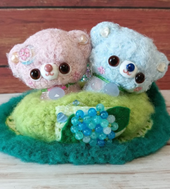 あじさい大好き♪くまっころりん♪(景色マット付)